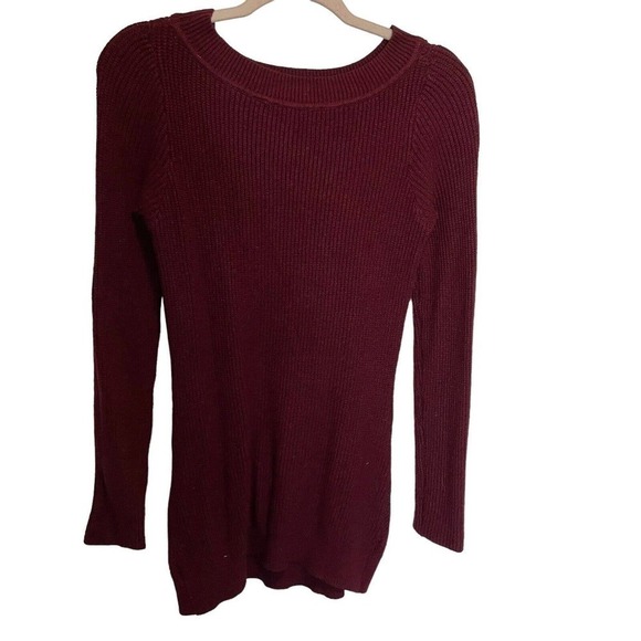 Cyrus Pullover Sweater Berry, Purple Aubergine Eggplant Burgundy Classic Knit M - Picture 3 of 11